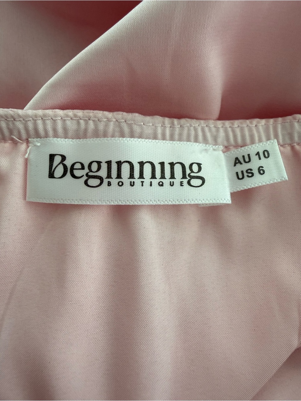 Beginning Boutique Joyce Pink Satin Mini Dress Light Pink dress, size 6 - Picture 4 of 7